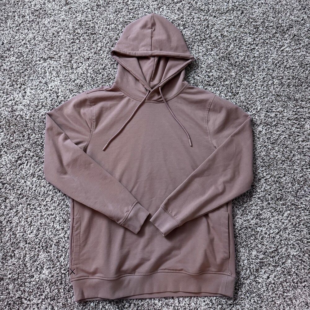 Cuts Clothing Hyperloop Hoodie Pullover Men M Mauve Pink Preppy Gym Workout